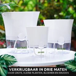 SKYARD® 3 Stuks Zelfwaterende Bloempot Maat M – Milieuvriendelijk Watergeefsysteem Kamerplanten – Zelfwatergevende Pot – Bloempot Met Waterreservoir – Selfwatering Pot – Wit -Gardena Verkoopwinkel 1200x1200 1450