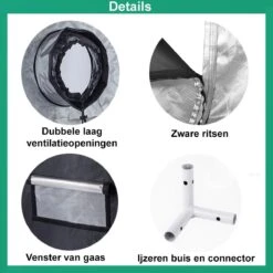 Bolture Kweektent Compleet - Growbox - Growtent - Inclusief Kweeklamp LED Full -Gardena Verkoopwinkel 1200x1200 178