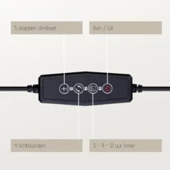 A Sunny Day Kweeklamp LED Warm Wit Licht Inclusief USB Voeding En Tafelclip - Groeilamp Voor De Bloei Van Planten - Zonlicht Lamp - Grow Light - 40 Watt - Automatisch Timer Voor 3-9-12 Uur -Gardena Verkoopwinkel 1200x1200 192
