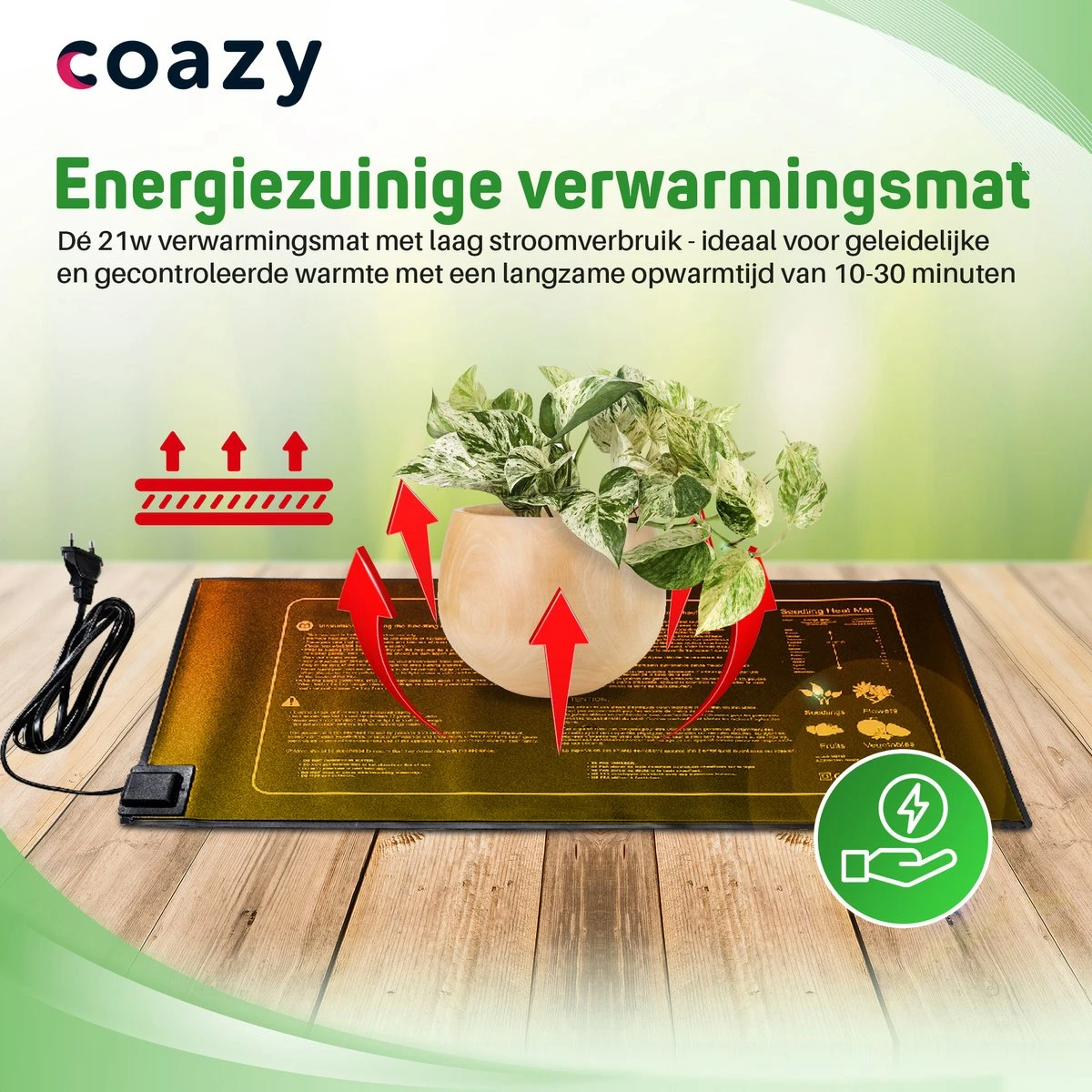 Verwarmingsmat Planten | Warmtemat 25,5x52,5 Cm - Kweekmat - Propagator - Kweektent - Zaden - Stekjes - Kiemen - Ook Geschikt Voor Onder Terrariums - Spat Waterdicht 8 Verwarmingsmat Planten | Warmtemat 25,5x52,5 Cm - Kweekmat - Propagator - Kweektent - Zaden - Stekjes - Kiemen - Ook Geschikt Voor Onder Terrariums - Spat Waterdicht - Afbeelding 6