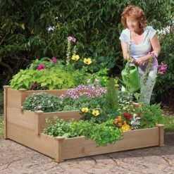 Houten Plantenbed Verhoogd - 120x120x56cm - Kweekbak - Kweektafel Op Poten - Moestuinbak - Moestuintafel - Kruidentafel - Moestuin - Kruidenbak - Groente Tafel Hout -Gardena Verkoopwinkel 1200x1200 264