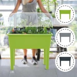 Moestuinbak Kweektafel Respana Planter High Set 77x39x82cm ANTRACIET Prosperplast -Gardena Verkoopwinkel 1200x1200 272