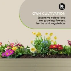 Blumfeldt High Grow Straight Kweekbak - Kweektafel - Moestuinbak 180 X 90 Cm - Werkhoogte 60 Cm - Inhoud 970 L - Staal - Zilver -Gardena Verkoopwinkel 1200x1200 354