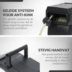 Buxibo - Wandslangenbox 20 Meter + 2 Meter - Tuinslang Met Haspel - 9 Sproei Standen - Slangenhouder 180° Draaibaar - Tuinslanghaspel Zwart+ Gratis Sproeier - Zwart -Gardena Verkoopwinkel 1200x1200 773