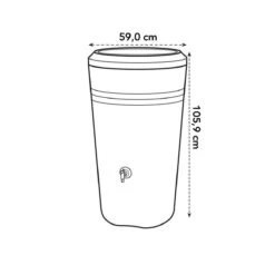 Elho Green Basics Regenton - Regenton - Living Black - Buiten - 200 Liter -Gardena Verkoopwinkel 1200x1200 804