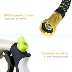 Goliving Tuinslang Flexibel - 30 Meter - Uitrekbare Tuinslang Sproeier - Tuinsproeier - Zwart - Acht Standen - Met Opbergtas -Gardena Verkoopwinkel 1200x1200 889