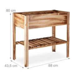 Relaxdays Moestuinbak Gevlamd Hout - Kruidentuin - Moestuintafel - Kweektafel Op Poten -Gardena Verkoopwinkel 1200x1200 95