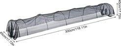 Merkloos Kweektunnel Met Zwart Gaasnet - 300x45x45 Cm -Gardena Verkoopwinkel 1200x456