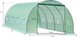 OUTSUNNY Tunnelkas 300x600 Gegalvaniseerde Metalen Buizen, Kweekkas, Hobbykas, Serre -Gardena Verkoopwinkel 1200x574