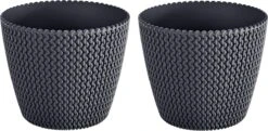 Prosperplast 1x Kunststof Splofy Bloempotten 30 Cm Antraciet - Bloempotten/plantenpotten Voor Binnen En Buiten -Gardena Verkoopwinkel 1200x586 1
