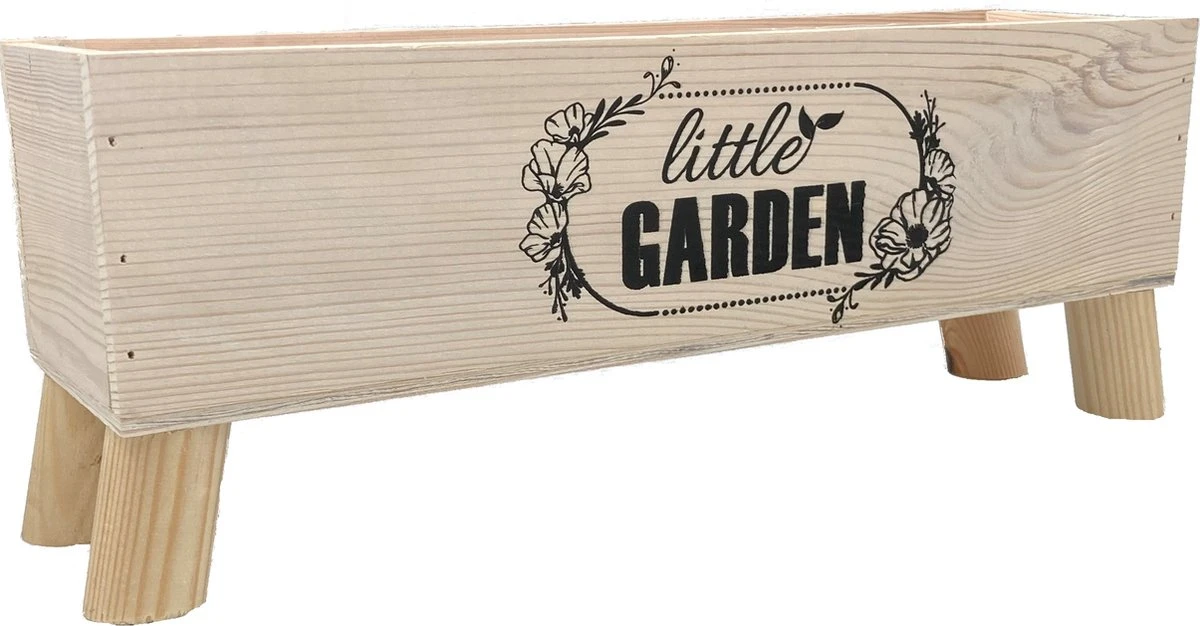 GARDEN SPIRIT Kruidenbak Op Pootjes Bloembak 34 X 9 X 10 Cm - Kweekbak 3 GARDEN SPIRIT Kruidenbak Op Pootjes Bloembak 34 X 9 X 10 Cm - Kweekbak