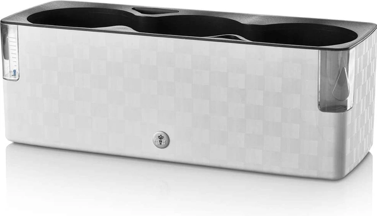 Cobble Trio - Design Kruidenpot Met Bewateringssysteem - Kristalwit - Kruidenbak - Kweekbak - Plantenbak 4 Cobble Trio - Design Kruidenpot Met Bewateringssysteem - Kristalwit - Kruidenbak - Kweekbak - Plantenbak - Afbeelding 2