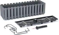 Prosperplast Fence-look Ophang Plantenbak/bloembak Kunststof 58 X 18 X 16 Cm Steengrijs Met Handige Droogtemeter Voor Binnen/buiten -Gardena Verkoopwinkel 1200x719