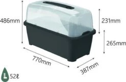 Moestuinbak Kweektafel Respana Planter High Set 77x39x82cm ANTRACIET Prosperplast -Gardena Verkoopwinkel 1200x786