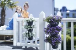 Elho Corsica Vertical Forest 24 - Bloempot Voor Balkonbuiten - Ø 26.7 X H 29.7 Cm - Zwart/Antraciet -Gardena Verkoopwinkel 1200x800 183