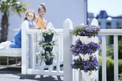 Elho Corsica Vertical Forest 24 - Bloempot Voor Balkonbuiten - Ø 26.7 X H 29.7 Cm - Wit/Wit -Gardena Verkoopwinkel 1200x800 197