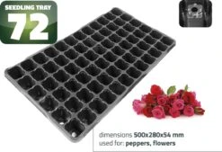 5 Stuks - 72 Gaats - Zaaitray Zaaibak Kweektray Stektray 28 X 50 Cm