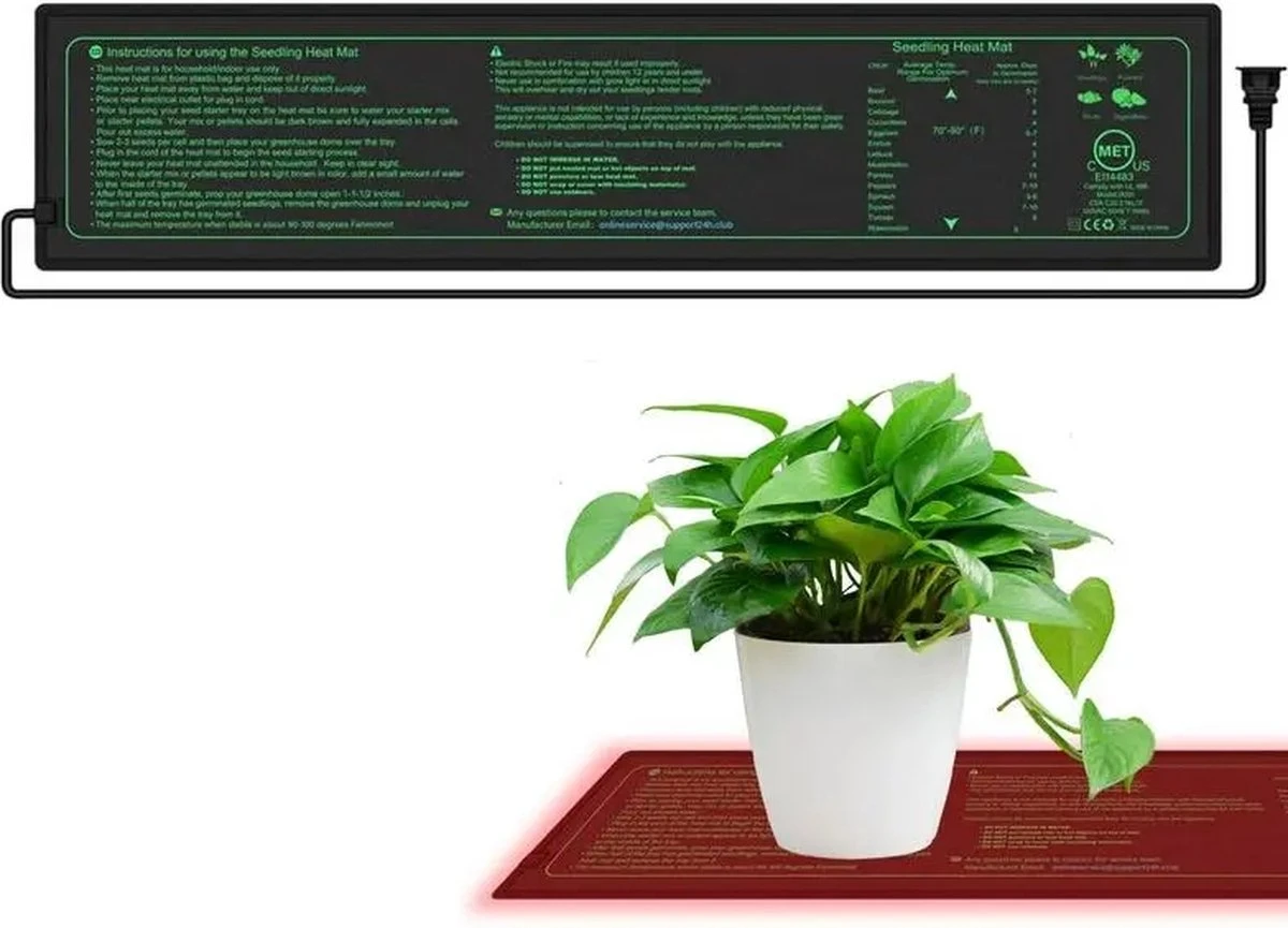 Kweekmat - Verwarmingsmat Planten - 10 X 52,5 Cm- Zaden - Stekjes - Kiemen - Ook Geschikt Voor Onder Terrariums - Spat Waterdicht - 7 Watt 3 Kweekmat - Verwarmingsmat Planten - 10 X 52,5 Cm- Zaden - Stekjes - Kiemen - Ook Geschikt Voor Onder Terrariums - Spat Waterdicht - 7 Watt