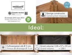 Needs&wants® Groot Verhoogd Bed Met Poten, Bloembed Van Hout Voor Tuin Balkon Terras, Verhoogd Bed Bloembak Houten Kit Voor Kruiden Groenten Bloemen, Plantenbak Tuinbed Kruidenbed Buiten Outdoor, Bruin -Gardena Verkoopwinkel 1200x919