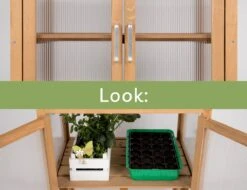 Needs&wants® Mini Serre Compact Winterbestendig - Koude Kas Met Houten Frame Voor Balkon Tuin Binnen - Verhoogd Bed - Draagbare Tuinserre Broeikas - 58x43x76 Cm - Polycarbonaat -Gardena Verkoopwinkel 1200x922 4