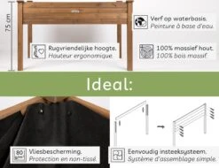 Needs&wants® Groot Verhoogd Bed Met Poten, Bloembed Van Hout Voor Tuin Balkon Terras, Verhoogd Bed Bloembak Houten Kit Voor Kruiden Groenten Bloemen, Plantenbak Tuinbed Kruidenbed Buiten Outdoor, Bruin -Gardena Verkoopwinkel 1200x922 7