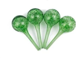 Merkloos Decopatent® 4 Stuks - Waterdruppelaar Voor Planten - Watergever - Glas - Waterbollen - Watergeefsysteem - Plantenbollen - Groen -Gardena Verkoopwinkel 1200x930