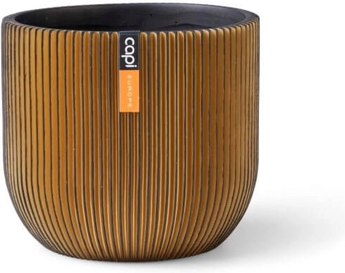Capi Europe - Bloempot Bol Groove XL - 33x35 - Goud - Bloempot Voor Binnen - Opening ⌀28 - GVGB932 9 Capi Europe - Bloempot Bol Groove XL - 33x35 - Goud - Bloempot Voor Binnen - Opening ⌀28 - GVGB932 - Afbeelding 7