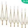 9 Stuks Jute Macrame Plantenhangers - Boho Handgeweven Katoen Hangpot Voor Binnen/Buiten - Hangende Bloempot Met Kralen - Macramé Touw/Koord Hangplant Houder - Bohemian Wandhanger Decoratie - Plant Hanger - Verticale Tuin Bloempothouder Planthanger -Gardena Verkoopwinkel 1200x948 2