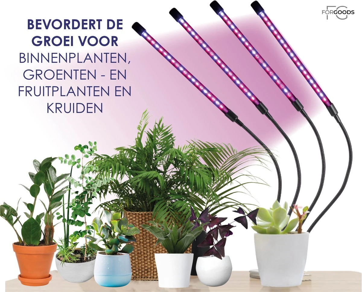 Forgoods Kweeklamp LED Full Spectrum - Groeilamp - 40 Watt - Automatische Timer 3-9-12 Uur - Inclusief Adapter 4 Forgoods Kweeklamp LED Full Spectrum - Groeilamp - 40 Watt - Automatische Timer 3-9-12 Uur - Inclusief Adapter - Afbeelding 2