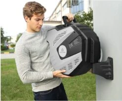 CoolHome Wandslangenbox 15 Meter + 1,5 Meter - Tuinslang Met Haspel- Slangenhouder 180° Draaibaar - Tuinslanghaspel Zwart - Grijs -Gardena Verkoopwinkel 1200x992 2