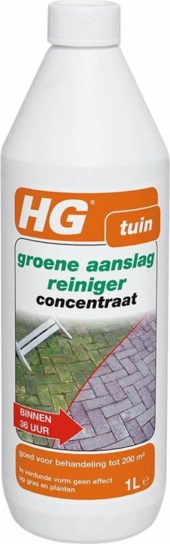 HG Groene Aanslagreiniger Concentraat 9374N - 1L - De NR1 Groene Aanslagreiniger - Zelfwerkend - Voor Grote Oppervlakken Tot 200m2 -Gardena Verkoopwinkel 377x1200