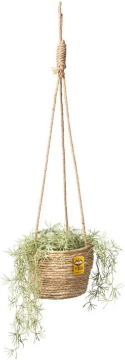 Merkloos Plantenhanger 18x15cm Naturel | Hangende Mand | Handgemaakt | Planten-houder / Hang-plant | Planten Accessoires | Hangmand -Gardena Verkoopwinkel 417x1200 1