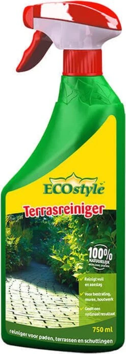 ECOstyle Terrasreiniger Reinigt Alle Aanslag Op Steen, Kunststof, Glas En Hout - Gemaakt Van Plantaardige Vetzuren - Voor Groene Aanslag - Werkt Snel En Effectief - 5 L -Gardena Verkoopwinkel 429x1200