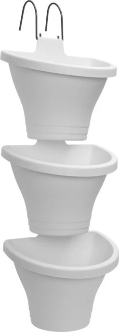 Elho Corsica Vertical Forest 24 - Bloempot Voor Balkonbuiten - Ø 26.7 X H 29.7 Cm - Wit/Wit -Gardena Verkoopwinkel 433x1200 5