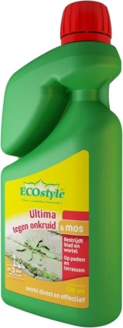 ECOstyle Ultima Onkruid & Mos Concentraat Onkruidverdelger - Paden & Terrassen - Bestrijdt Blad & Wortel - Werkt Binnen 3 Uur - Onder Bomen & Struiken - 510 ML -Gardena Verkoopwinkel 452x1200 2