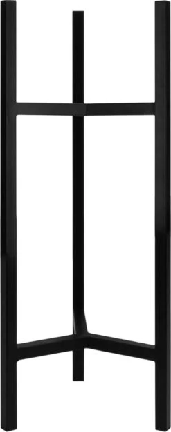 QUVIO Plantenstandaard Binnen - Inclusief Pot - Staande Plantenbak - Metaal - Bloempot - 22 X 22 X 60 Cm - Zwart -Gardena Verkoopwinkel 476x1200 10