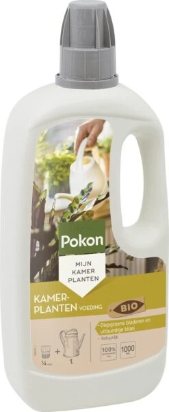 Pokon Bio Kamerplanten Voeding - 1l - Plantenvoeding (bio) - 7ml Per 1L Water -Gardena Verkoopwinkel 492x1200