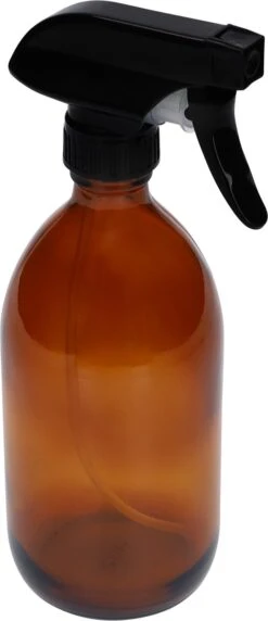 QUVIO Sprayfles - Spuitfles - Plantenspuit - Schoonmaak Spuit - Huishoudspray - Leeg/Hervulbaar - Kamerspray - Allesreiniger - Glazen Sprayflacon - Waterspuit - Kappersspuit - 500 Ml - Glas - Bruin - Zwart -Gardena Verkoopwinkel 518x1200 2