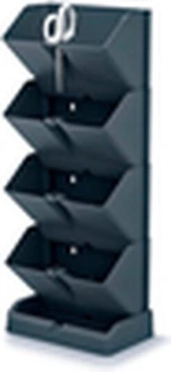 Prosperplast Verticale Kruidentuin Kunststof - Staand/hangend - Modulair - Antraciet Grijs - L 20 X B 11 X H 48 Cm - Incl. Kruidenschaar -Gardena Verkoopwinkel 552x1200 4