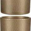 2x Stuks Bloempot In Kleur Relief Goud Keramiek Voor Kamerplant H12.5 X D13.5 Cm- Plantenpotten Binnen -Gardena Verkoopwinkel 596x1200