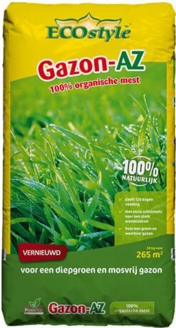 ECOstyle Gazon AZ Organische Gazonmest – Voor Diepgroen En Sterk Gazon – Geeft Tot 120 Dagen Voeding – Werkt Tegen Mos - 70 M² - 5 KG -Gardena Verkoopwinkel 643x1200 4