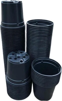 Kweekpot Zwart – Ø10,5cm, Hoogte 9cm (100 Stuks)