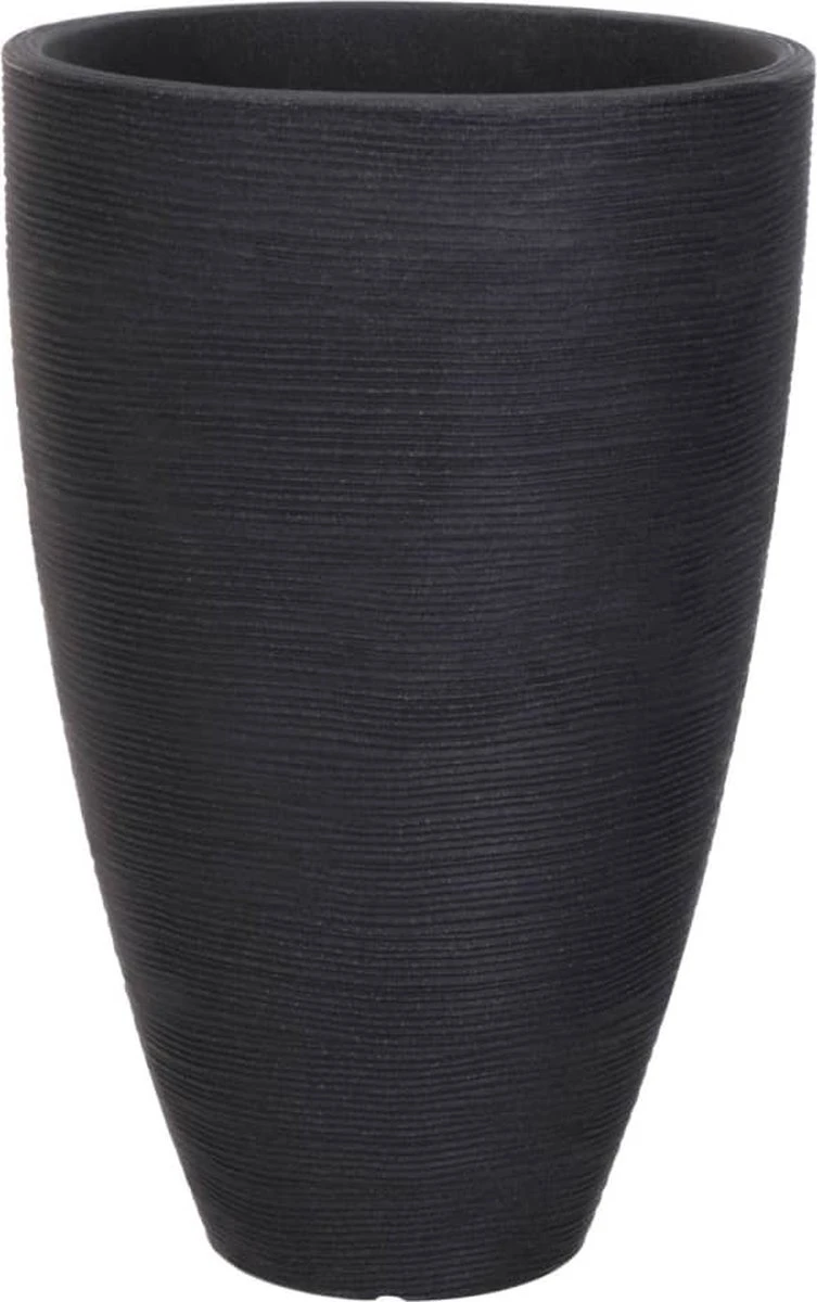 Pro Garden ProGarden Bloempot Geribbeld 40x60 Cm Antracietkleurig 3 Pro Garden ProGarden Bloempot Geribbeld 40x60 Cm Antracietkleurig