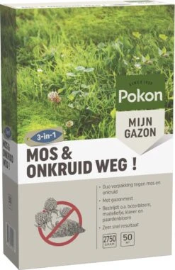 Pokon Mos En Onkruid Weg! - 2,75kg - Onkruidverdelger - Geschikt Voor 50m² - Zowel Mos- En Onkruidbestrijder -Gardena Verkoopwinkel 778x1200