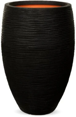 Capi Europe - Vaas Elegant Deluxe Rib NL - 56x84 - Zwart - Voor Binnen En Buiten - KBLR1132 -Gardena Verkoopwinkel 779x1200 1