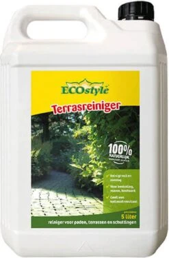 ECOstyle Terrasreiniger Reinigt Alle Aanslag Op Steen, Kunststof, Glas En Hout - Gemaakt Van Plantaardige Vetzuren - Voor Groene Aanslag - Werkt Snel En Effectief - 5 L -Gardena Verkoopwinkel 787x1200 3