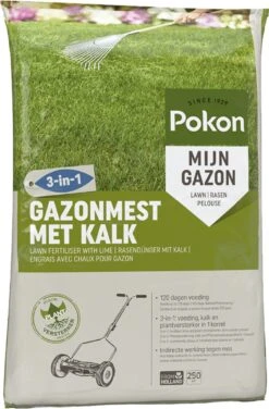 Pokon Gazonmest Met Kalk - 16,8kg - Mest - Geschikt Voor 250m² - 120 Dagen Voeding -Gardena Verkoopwinkel 789x1200