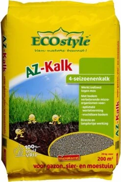 ECOstyle AZ Kalk Micro Korrel – Voor Gazon, Sier- En Moestuin - Corrigeert Zuurgraad Direct En Langdurig - Werkt Tegen Mos - CO2-Neutraal – 265 M² - 20 KG -Gardena Verkoopwinkel 794x1200 3