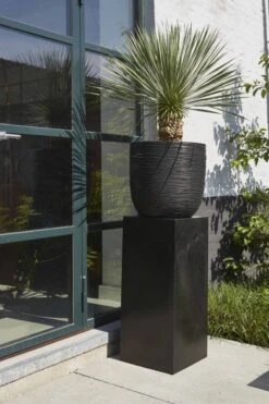 Capi Europe - Bloempot Bol Rib NL - 54x52 - Zwart - Voor Binnen En Buiten - KBLR935 -Gardena Verkoopwinkel 799x1200 48