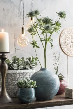 Mica Decorations Gabriel Bloempot - H20 X Ø25 Cm - Keramiek - Blauw -Gardena Verkoopwinkel 800x1200 110